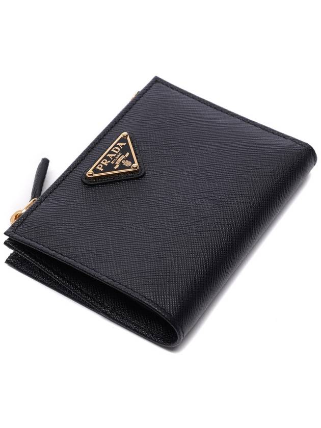 Small Saffiano Half Wallet Black - PRADA - BALAAN 6