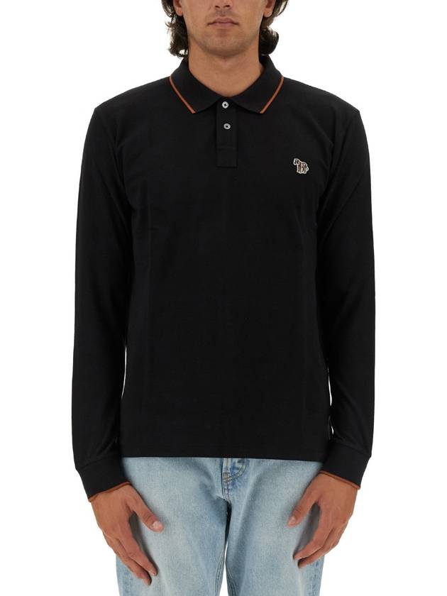 POLO SHIRT WITH ZEBRA PATCH - PAUL SMITH - BALAAN 1