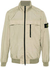 Compass Badge Pleated Windbreaker Sand - STONE ISLAND - BALAAN 3