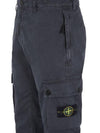 Wappen Patch Old Treatment Slim Fit Cargo Straight Pants Navy - STONE ISLAND - BALAAN 4