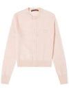 Face Patch Crop Cardigan Pink - ACNE STUDIOS - BALAAN 3