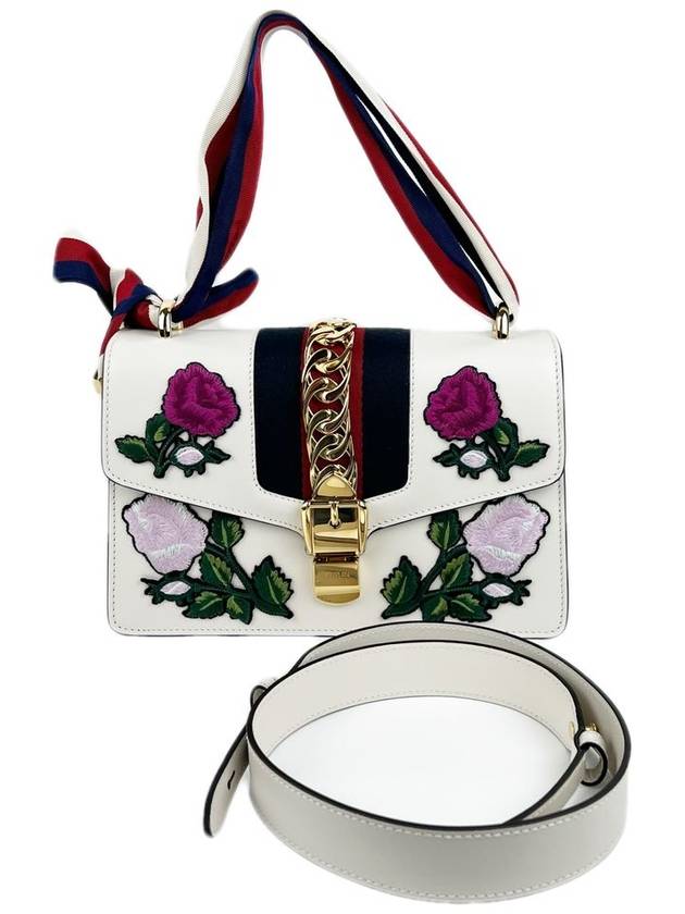 Sylvie embroidered shoulder bag 421882 - GUCCI - BALAAN 8