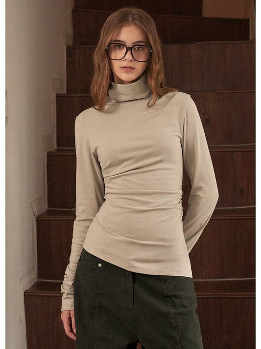 wave line turtleneck tee - MICANE - BALAAN 2