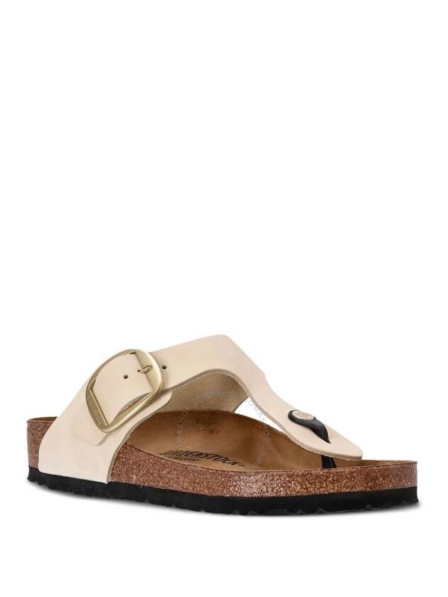 Gizeh Big Buckle Suede Flip Flops Ivory - BIRKENSTOCK - BALAAN 3