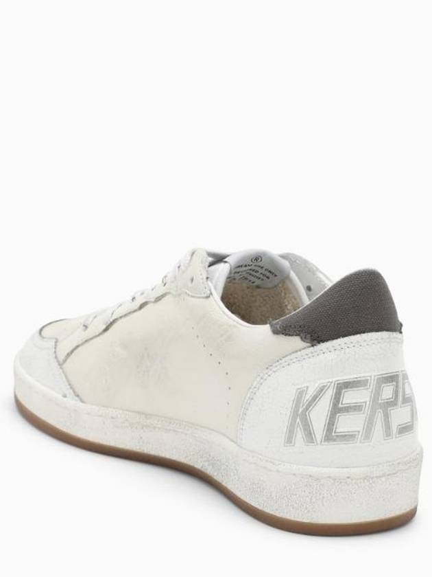 Men's Black Tab Ballstar Leather Low Top Sneakers White - GOLDEN GOOSE - BALAAN 5