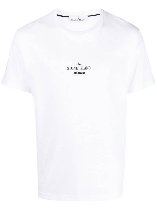 Archibio PVC Print Short Sleeve T-Shirt White - STONE ISLAND - BALAAN 2