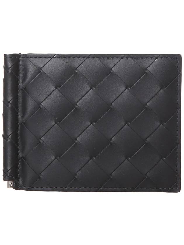 Intrecciato Money Clip Card Wallet Black - BOTTEGA VENETA - BALAAN 2