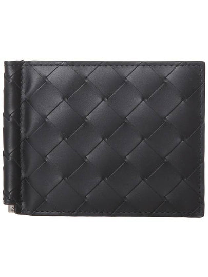 Intrecciato Money Clip Card Wallet Black - BOTTEGA VENETA - BALAAN 2