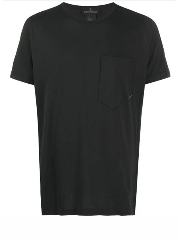 Shadow Project Pocket Short Sleeve T-Shirt Black - STONE ISLAND - BALAAN 2