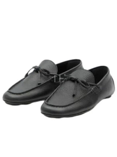 V Logo Leather Loafers Black - VALENTINO - BALAAN 2