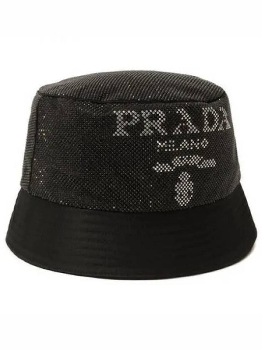 micro stud logo bucket hat black - PRADA - BALAAN 2