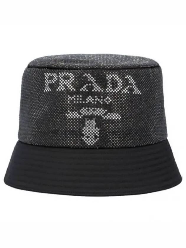 micro stud logo bucket hat black - PRADA - BALAAN 2