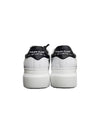 Black Heel Tab Leather Low Top Sneakers White - PHILIPP PLEIN - BALAAN 5