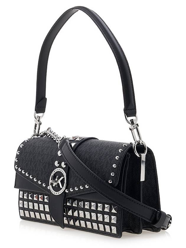 Grizzini Small Stud Shoulder Bag Black - MICHAEL KORS - BALAAN 3