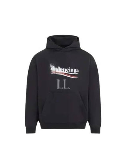 Political Stencil Medium Fit Hoodie Black - BALENCIAGA - BALAAN 2