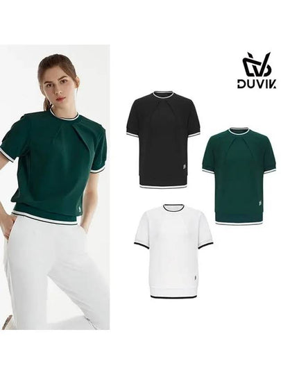 round pin tuck blouson short sleeve t-shirt DE2WTS123WH - DUVIK - BALAAN 2