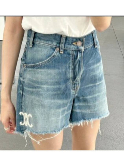 Skate Denim Shorts Blue - CELINE - BALAAN 2