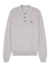 Maison Kitsune Bold Foxhead Polo Knit Gray MM00211KT1036 H120 - MONCLER - BALAAN 1