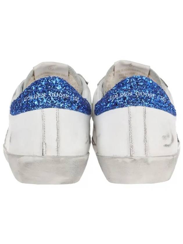 Superstar Glitter Low Top Sneakers Blue White - GOLDEN GOOSE - BALAAN 5