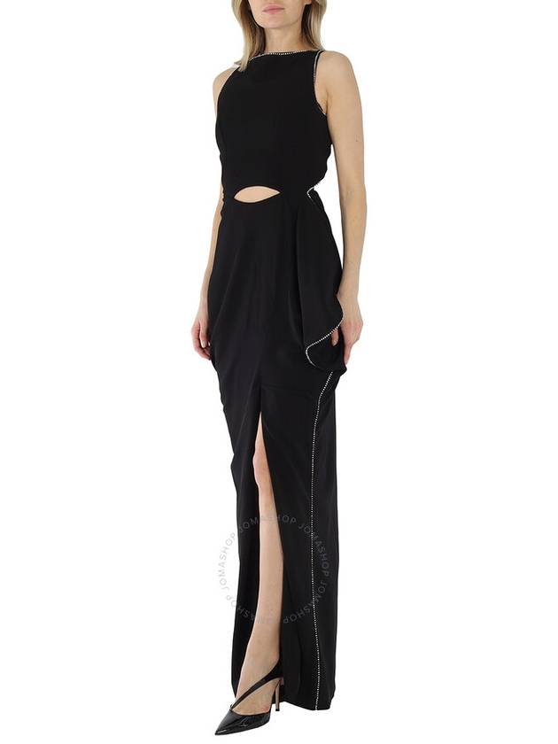 Burberry Ladies Black Cut-out Stretch Jersey Sleeveless Crystal Detail Gown, Brand Size 8 (US Size 6) - BURBERRY - BALAAN 2