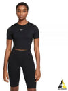 Sportswear Essentials Crop Short Sleeve T-Shirt Black - NIKE - BALAAN 2