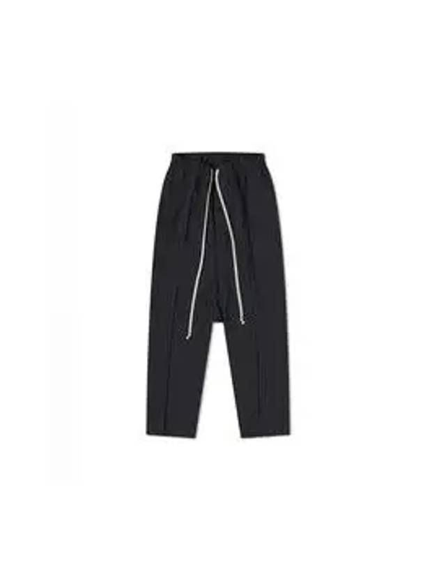 Drawstring Cropped Track Pants Black - RICK OWENS - BALAAN 6