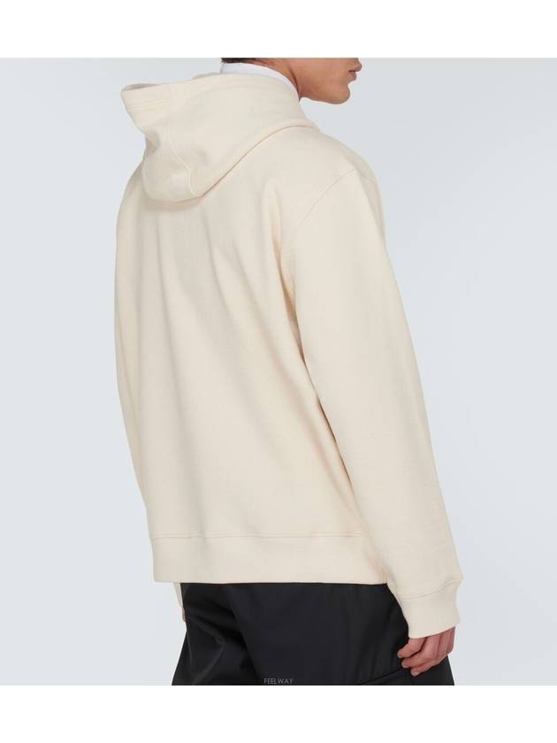 Prada Cotton Fleece Hoodie Natural - PRADA - BALAAN 4