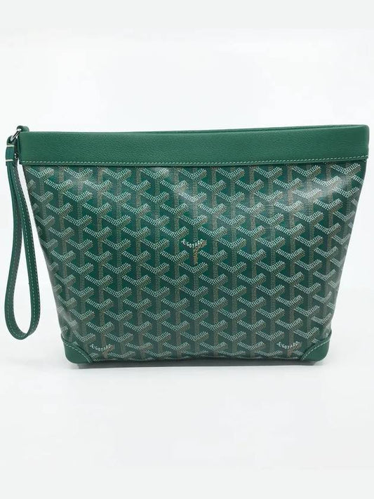 Conti Leather Pouch Clutch Bag Green - GOYARD - BALAAN 2
