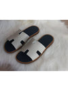 Hermes Izmir Sandal Epsom Blanc De Paris Bleu Celeste - HERMES - BALAAN 3