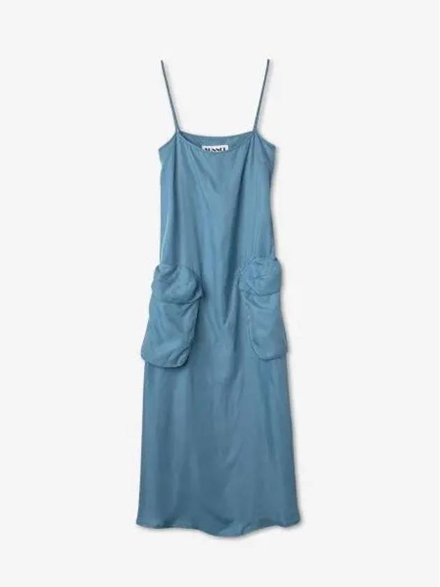 Pocket Sleeveless Long Dress Light Blue - SUNNEI - BALAAN 2