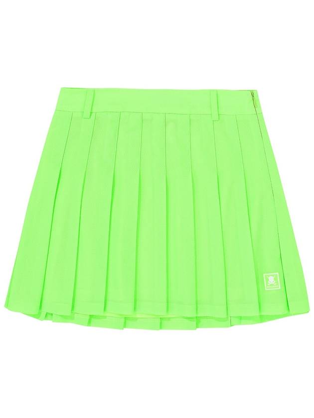 C23MSK012W Ice Mesh Pleated Skirt Lime - CHUCUCHU - BALAAN 2