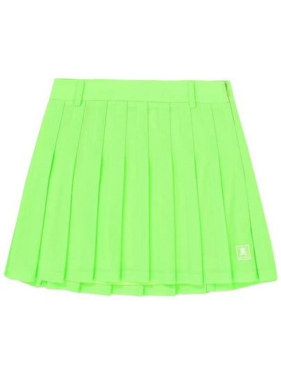 C23MSK012W Ice Mesh Pleated Skirt Lime - CHUCUCHU - BALAAN 2