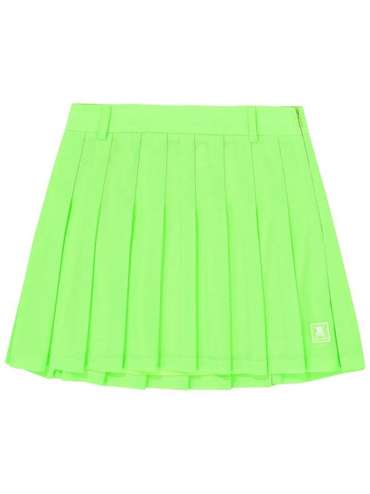 C23MSK012W Ice Mesh Pleated Skirt Lime - CHUCUCHU - BALAAN 2