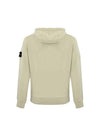 Cotton Fleece Garment Dyed Zip Up Hoodie Cream - STONE ISLAND - BALAAN 3