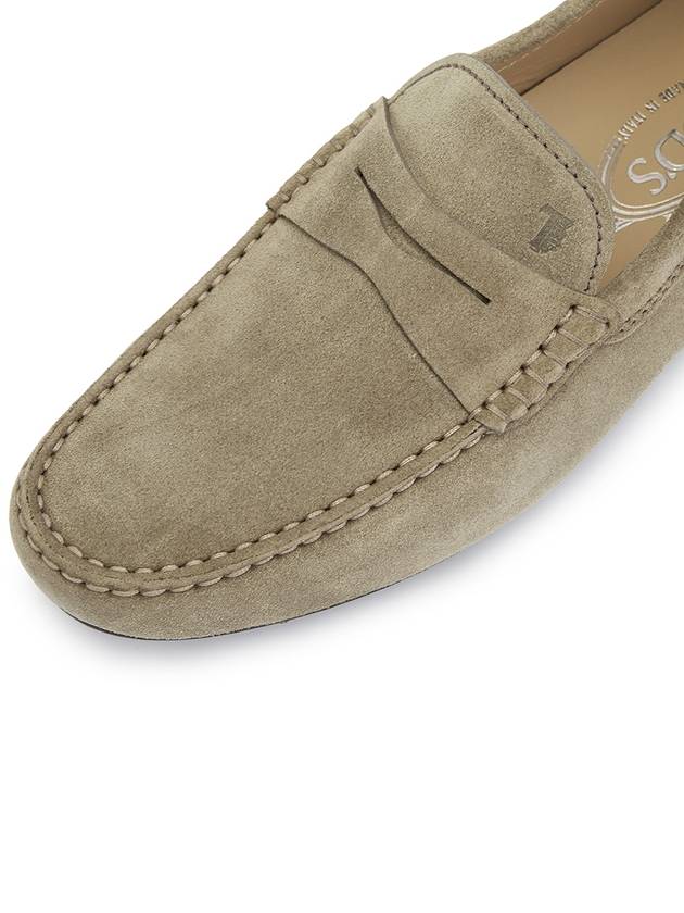 Men's City Gomino Suede Driving Shoes Beige - TOD'S - BALAAN 8