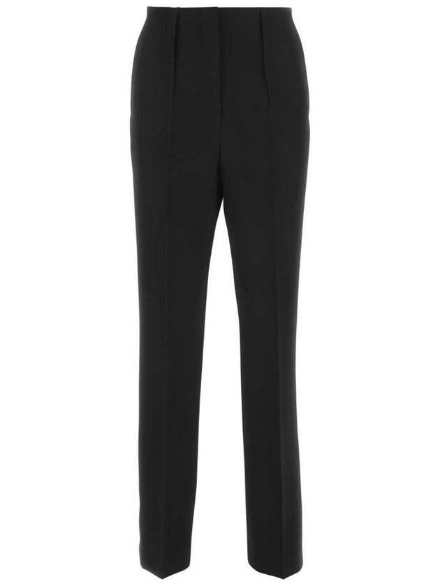 Women's Grande Poudre Wool Cigarette Pants Black - FENDI - BALAAN 2