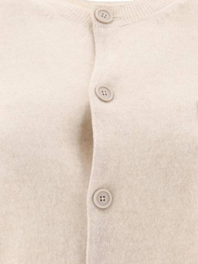 Face Patch Crop Cardigan White - ACNE STUDIOS - BALAAN 4