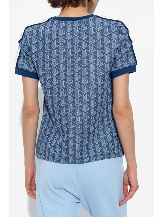 Lacoste T-shirt With Monogram, Women's, Blue - LACOSTE - BALAAN 4