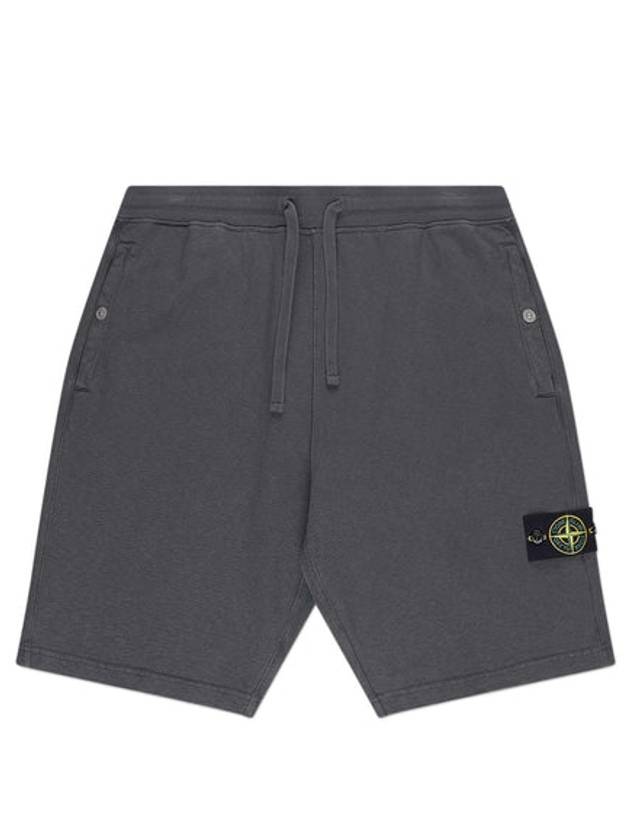 Compass Badge Cotton Track Shorts Grey - STONE ISLAND - BALAAN 2