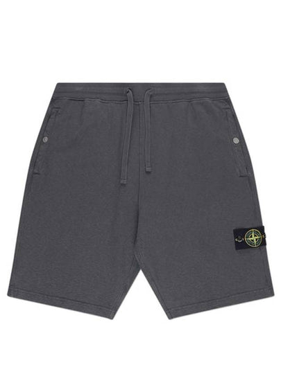 Compass Badge Cotton Track Shorts Grey - STONE ISLAND - BALAAN 2