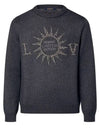 Embellished long sleeved merino wool crewneck 1AFXKO - LOUIS VUITTON - BALAAN 1