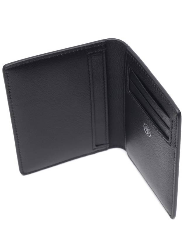 Logo Grained Leather Card Wallet Black - MULBERRY - BALAAN 7