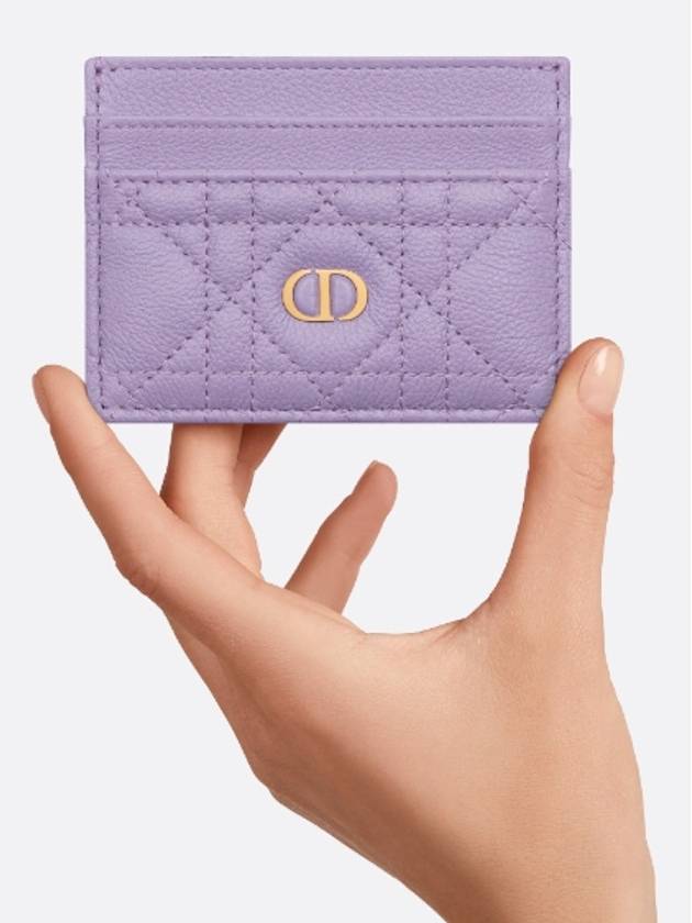 Dior Caro Freesia Card Wallet S5130UWHC M401 - DIOR - BALAAN 4