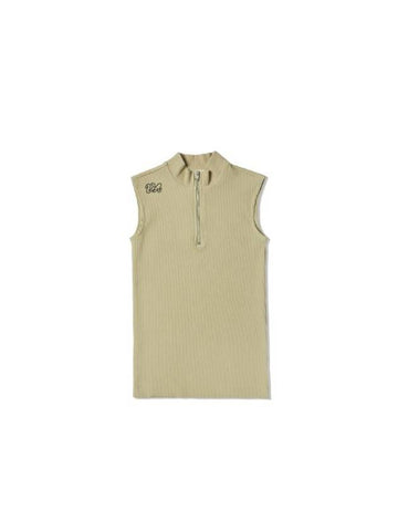 Half Zip-Up Sleeveless Yellow - VAEKCIE - BALAAN 1