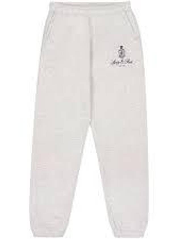 Vendome Logo Print Casual Cotton Track Pants Grey - SPORTY & RICH - BALAAN 2