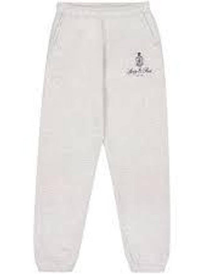 Vendome Logo Print Casual Cotton Track Pants Grey - SPORTY & RICH - BALAAN 2