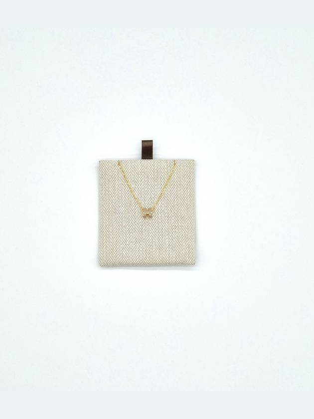 Mini Pop H Pendant Necklace Gold Marron Glace - HERMES - BALAAN 7