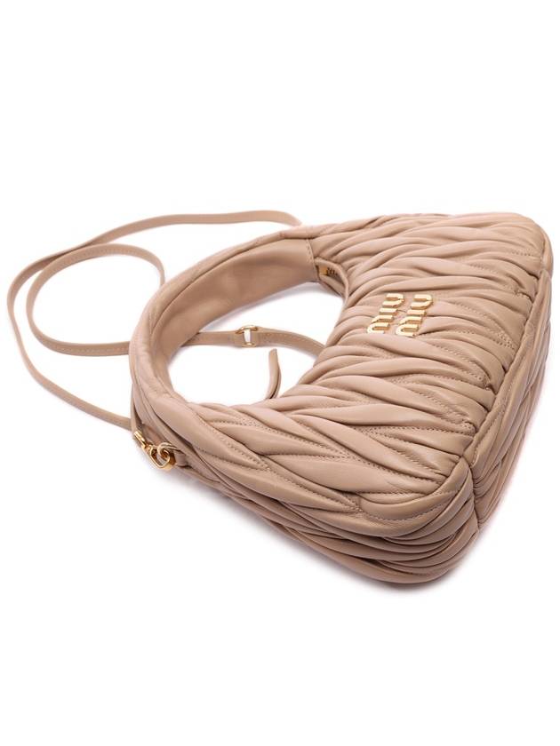 Wander Materasse Nappa Leather Mini Hobo Tote Bag Beige - MIU MIU - BALAAN 6