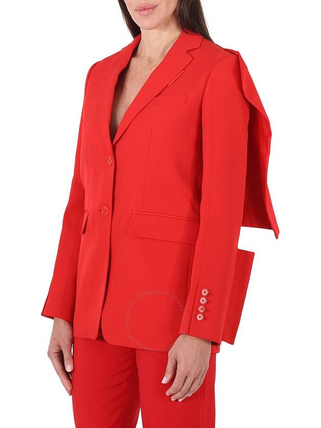 panel lapel front button blazer jacket red - BURBERRY - BALAAN 3