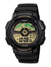 Youth World Time Rubber Quartz Watch Black - CASIO - BALAAN 3